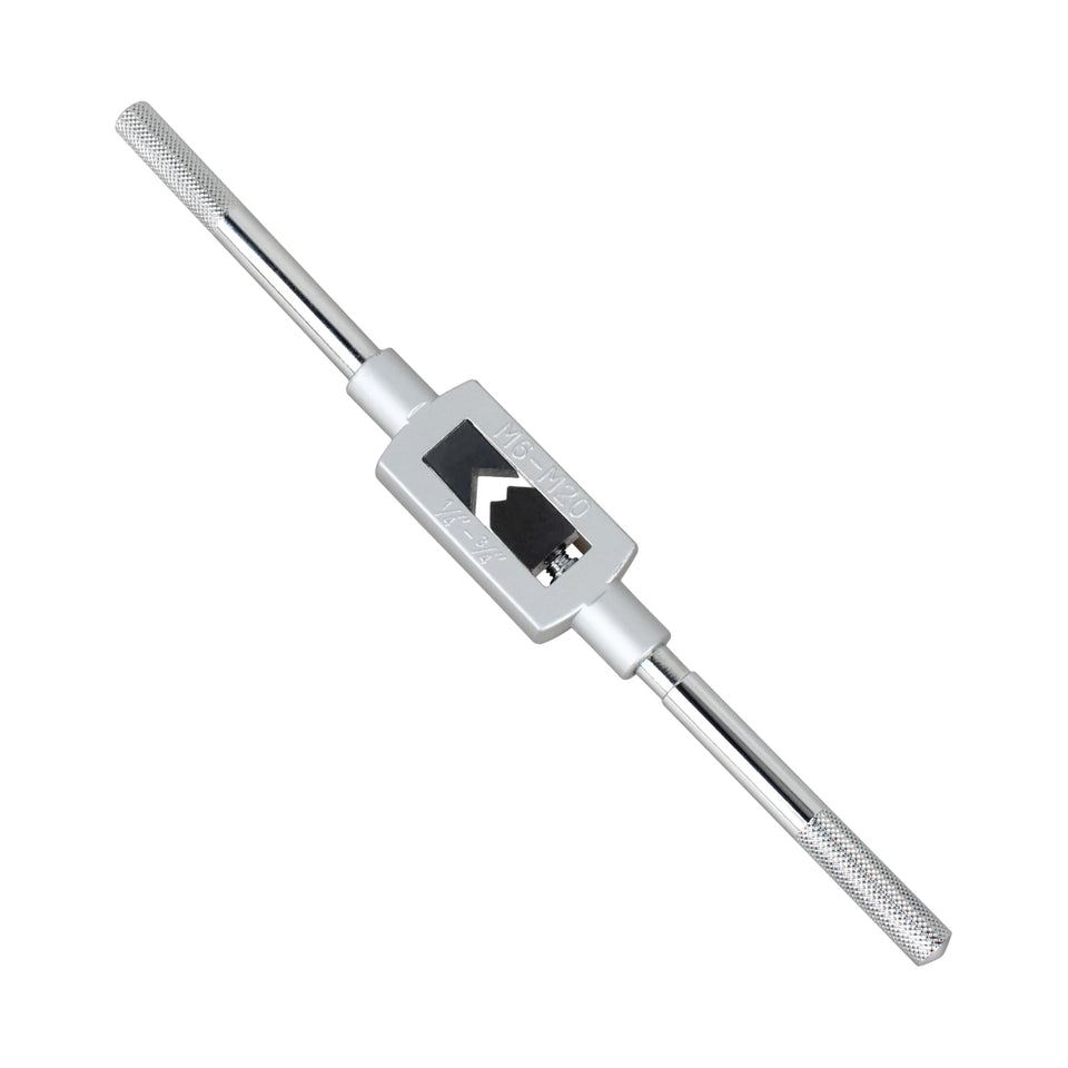 CHNPLUM M6-M20 adjustable tap wrench shows wide jaw range for secure tapping tasks.
