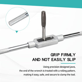 CHNPLUM tap wrench holds taps 1/4 to 3/4 inch smoothly.