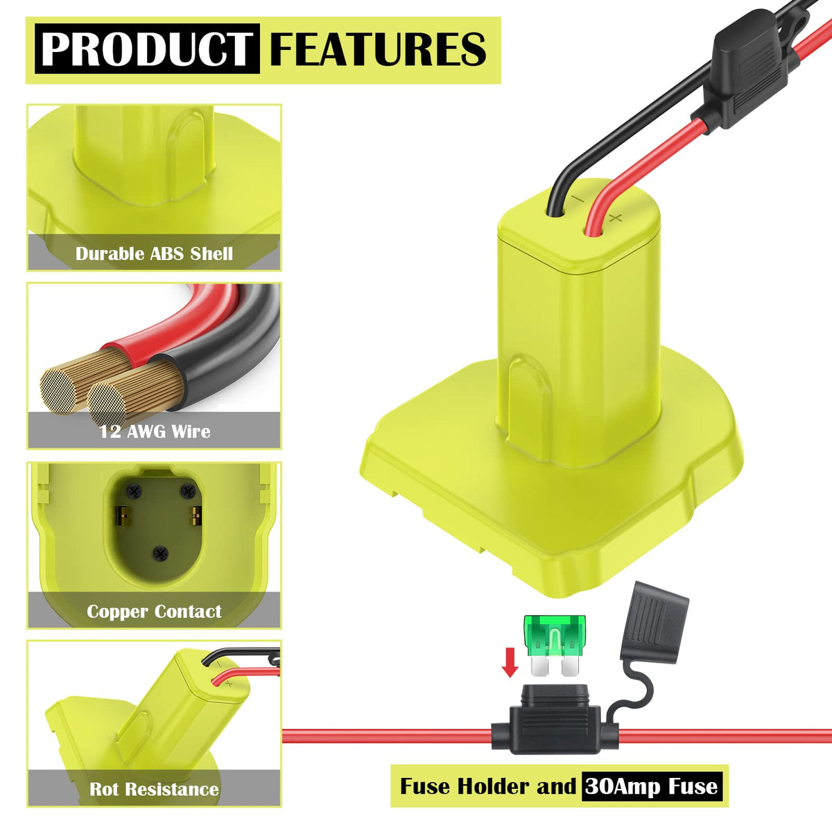 CHoiKWong 30A fuse design adds protection for power wheels and tools.