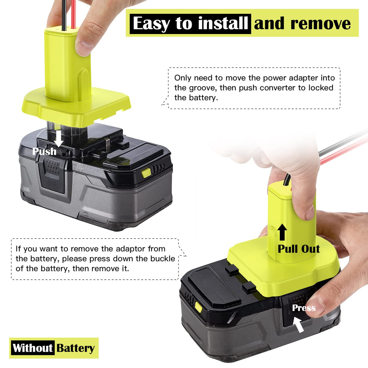 CHoiKWong battery-locking mechanism enables easy installation and removal.