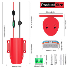 CHoiKWong adapter ideal for RC cars, robotics, and work lights with Milwaukee M12.