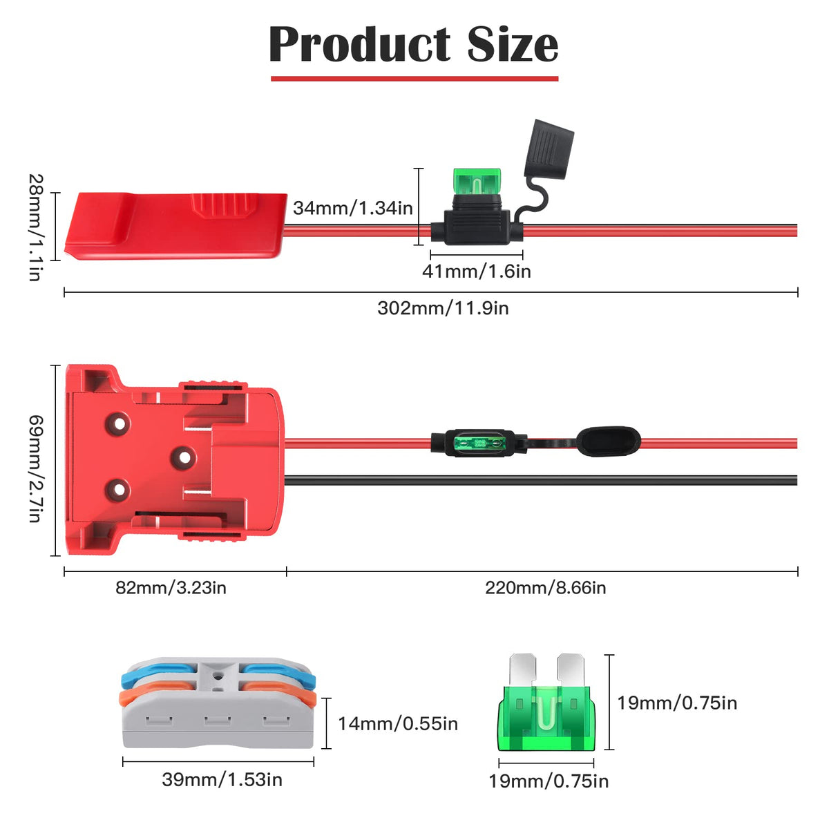 CHoiKWong package includes fuses and terminals for ready installation.