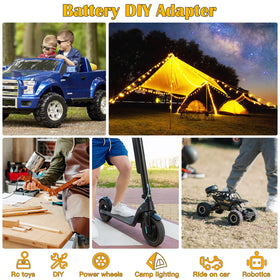 CHoiKWong power wheel adapter fits Dewalt 20V battery securely.