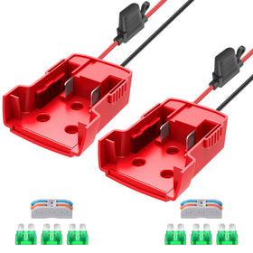 CHoiKWong power wheel adapter secures Milwaukee M18 battery connection for consistent operation.