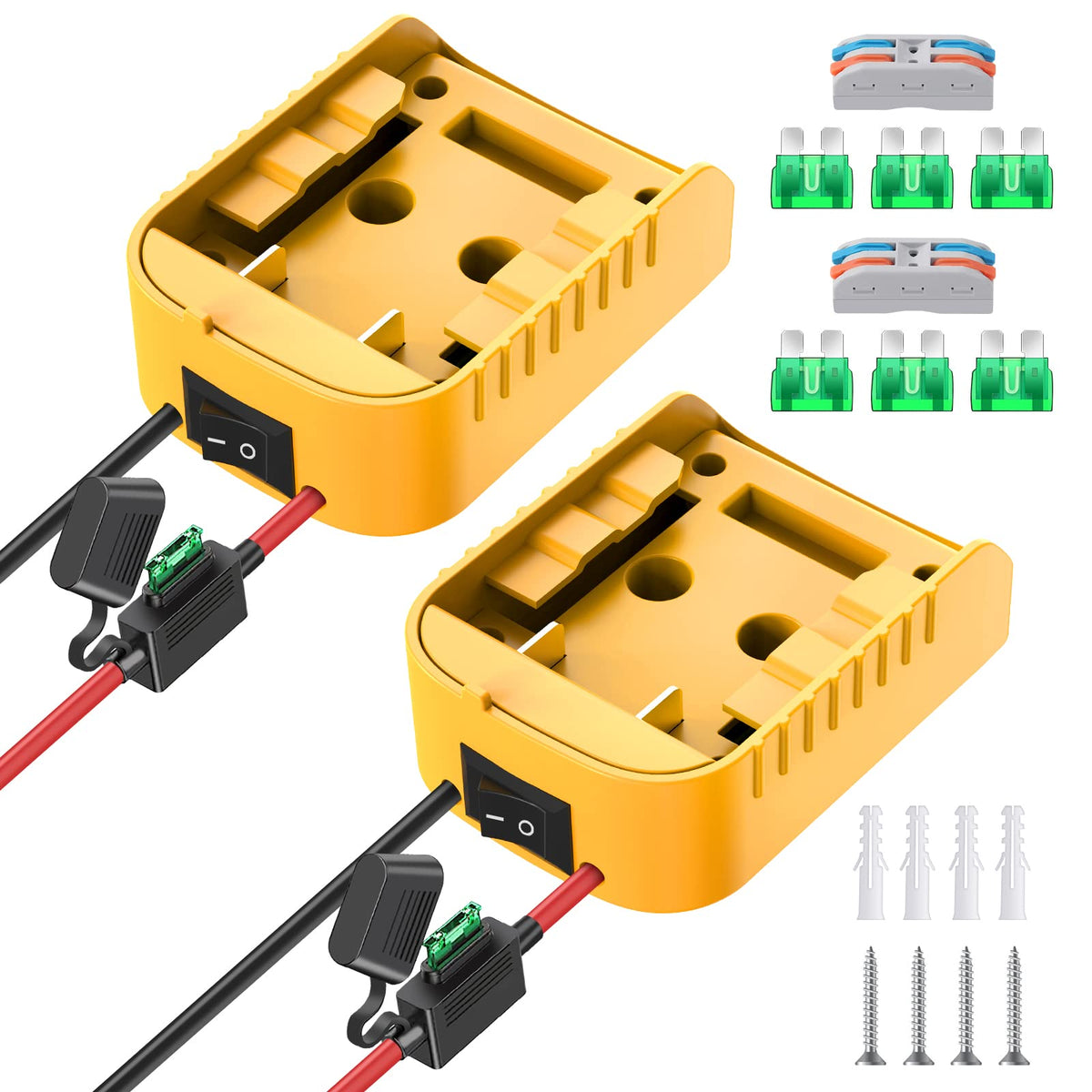 CHoiKWong power wheel adapter package contents with two adapters and accessories.
