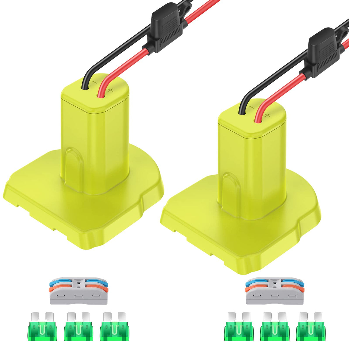 CHoiKWong power wheel adapter fits Ryobi 18V for a secure battery connection.