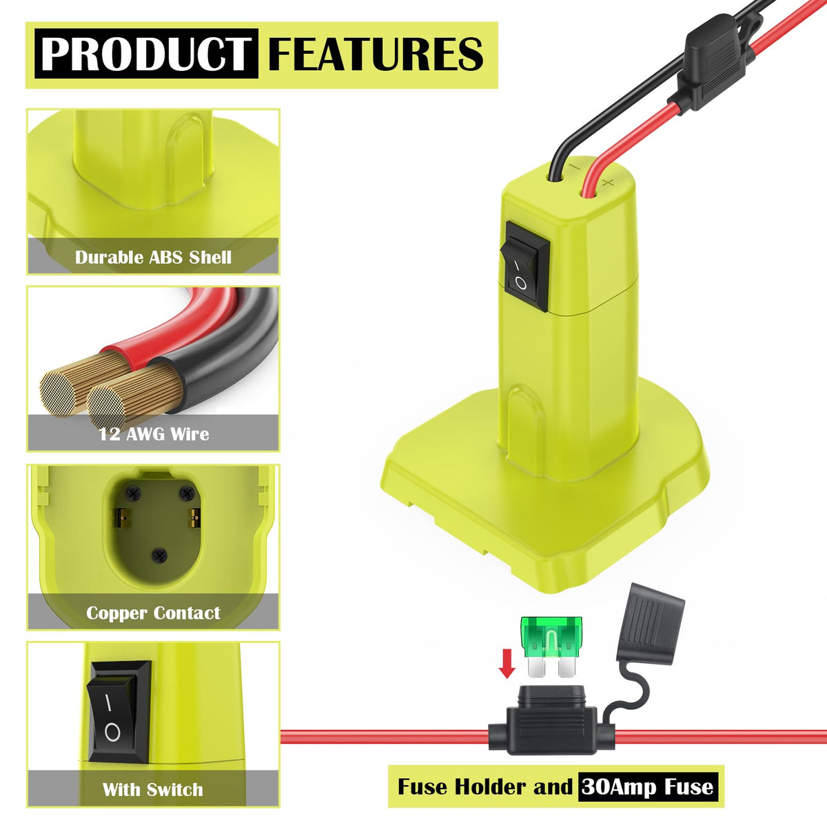 CHoiKWong adapter shows wired terminals for easy power connections.