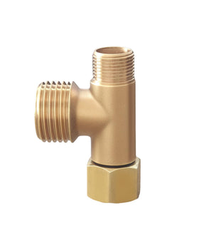 CHOMLEY bidet T-adapter brass construction detail for longevity.