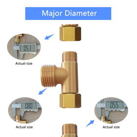 CHOMLEY bidet T-adapter with leak-proof threaded valve ensures secure connections.