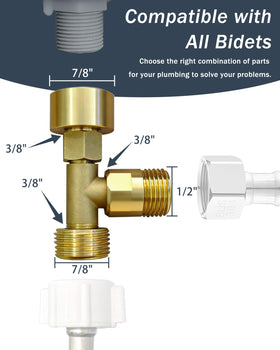 CHOMLEY T-adapter 1/2-inch male adapter provides a secure outlet