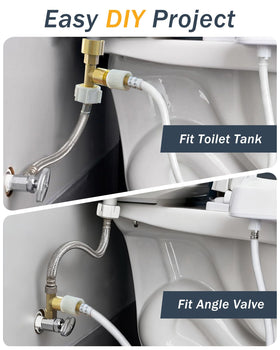 CHOMLEY T-adapter 7/8-inch to toilet tank connection for versatile compatibility