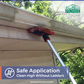 CHOMP! gutter cleaner on vinyl siding removes black streaks.