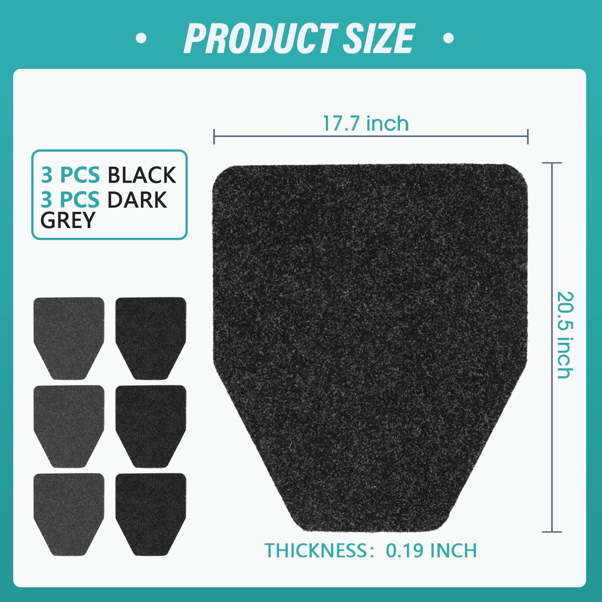 CHONOVO urinal mat under urinal with black edge detail, prevents leaks.