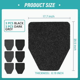 CHONOVO urinal mat under urinal with black edge detail, prevents leaks.