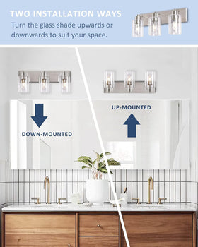 Chosenior vanity light dimensions 21.65 by 5.31 by 9 inches for reference.