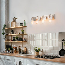 Chosenior 4-light bath fixture offers versatile up-or-down mounting