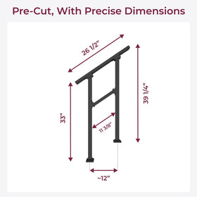 CHR CR fence rail kit top view highlights top and middle rails for safety
