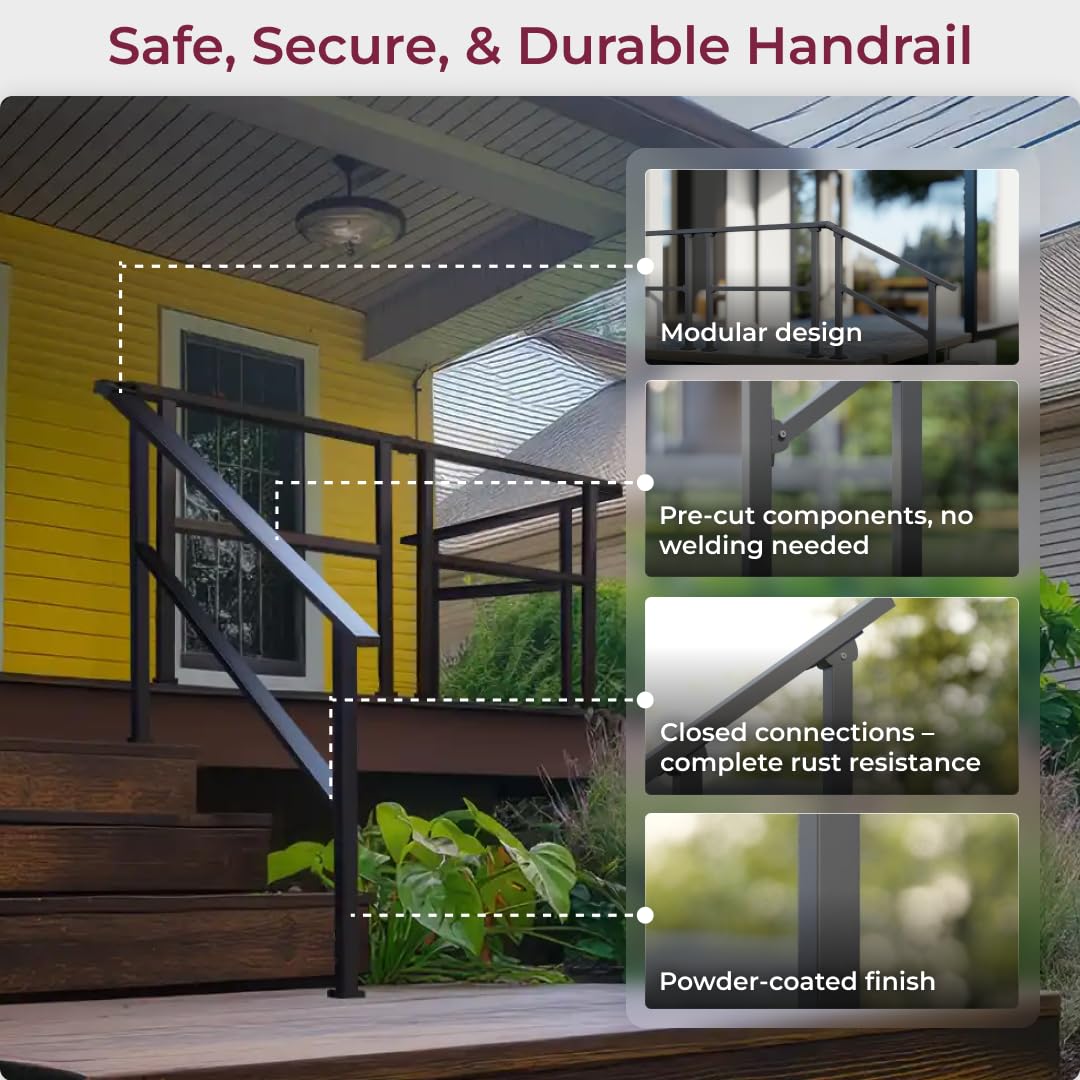 CHR CR Fence matte black finish blends with brick, wood, or concrete surfaces