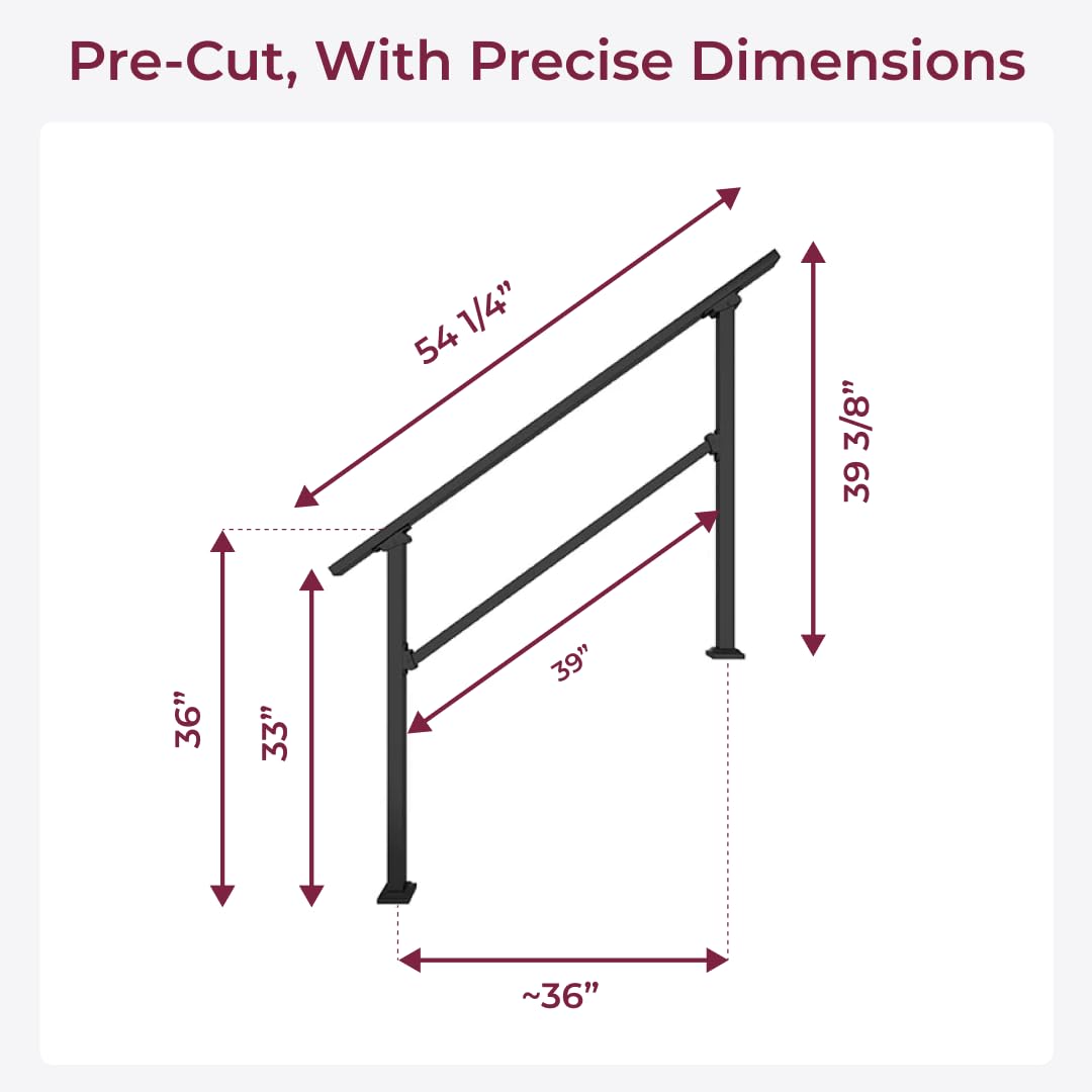 CHR CR Fence middle rail 39 inches complements the top rail for safety