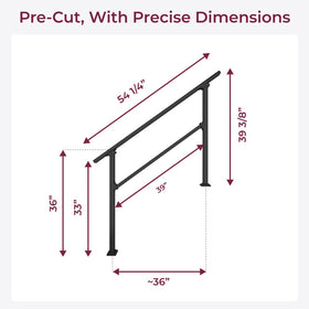 CHR CR Fence middle rail 39 inches complements the top rail for safety