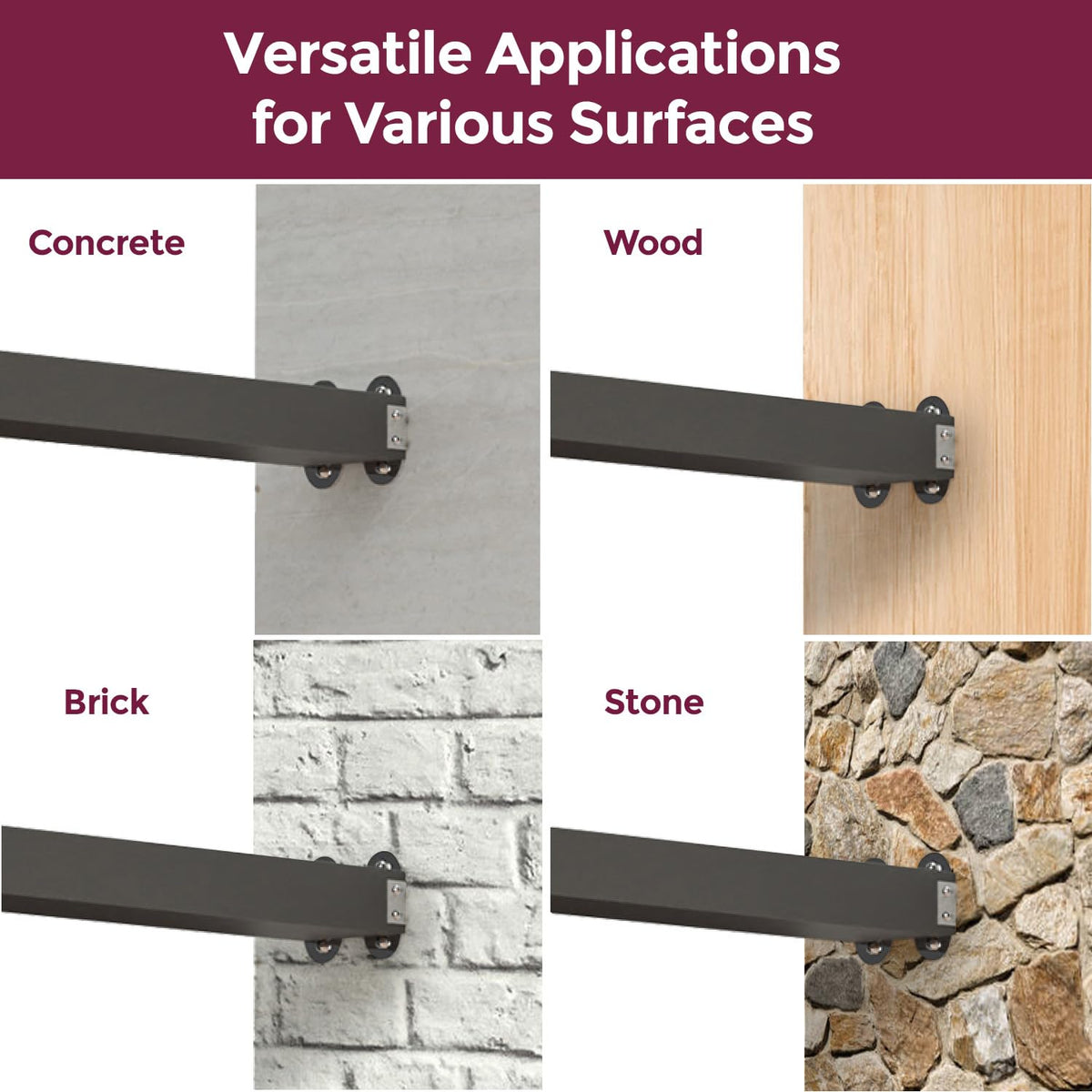 CHR Square middle rail extension for weather-ready stair railing.
