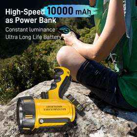 CHRMJERN spotlight on tripod mount for stable long-distance viewing.