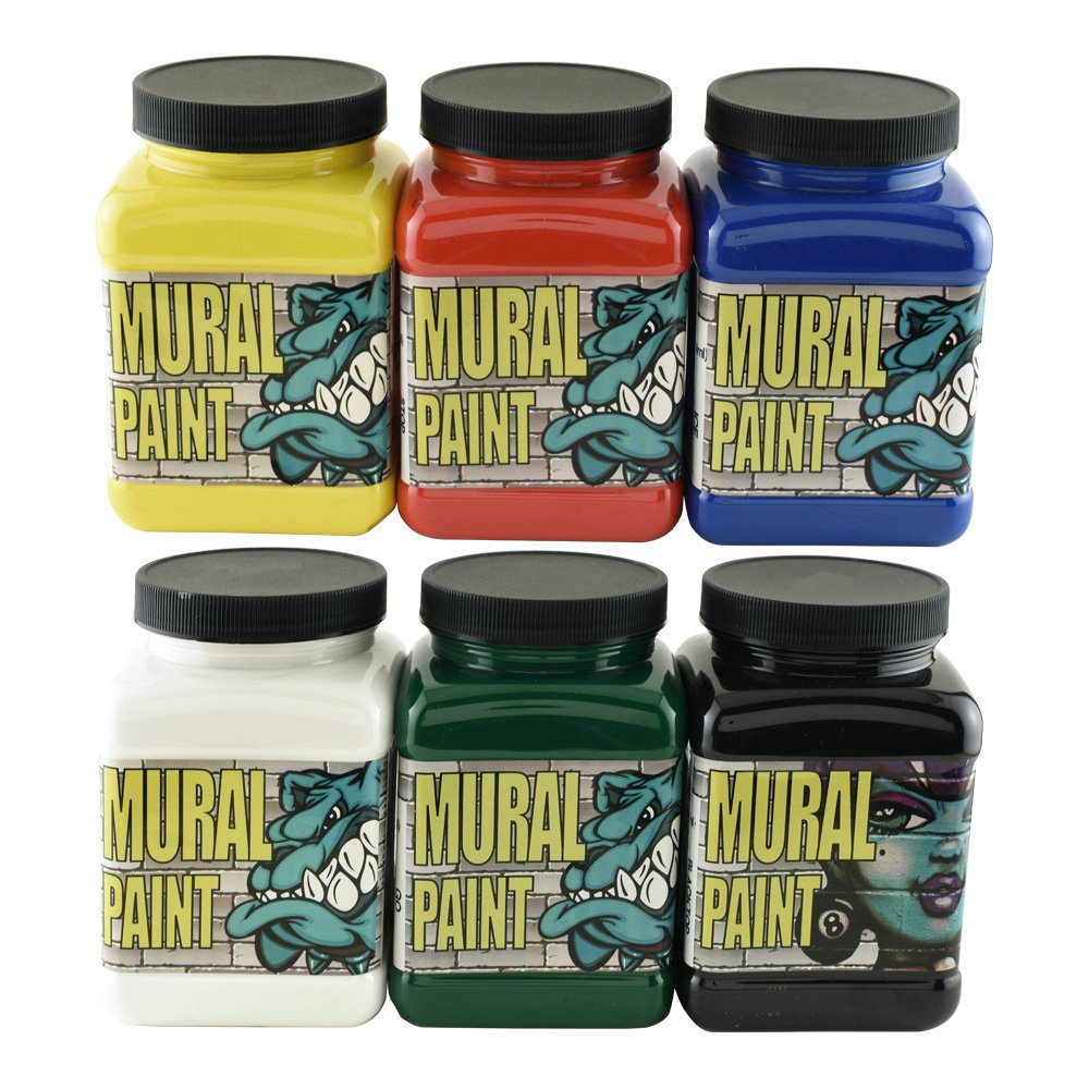 Chroma Mural Paint set of six primary colors for bold murals