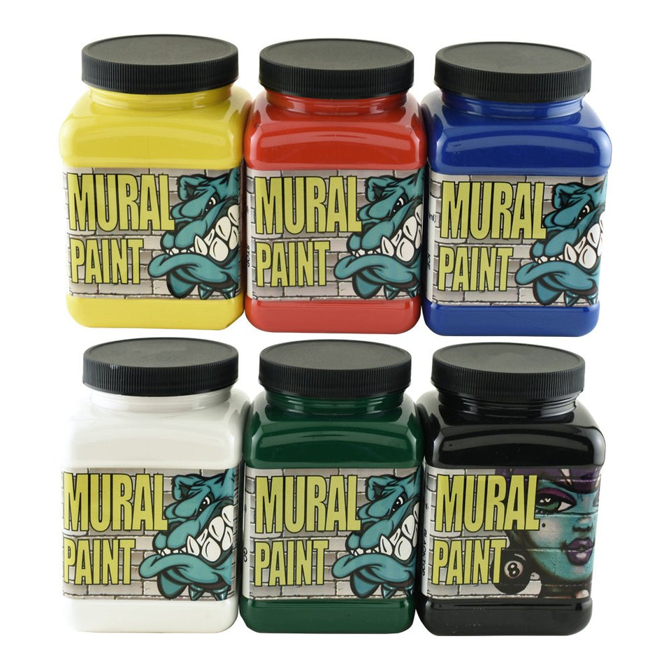 Chroma Mural Paint set of six primary colors for bold murals