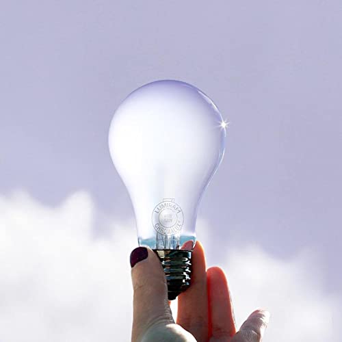 Chromalux frosted 60W bulb pack of 2 in packaging, ready for installation.