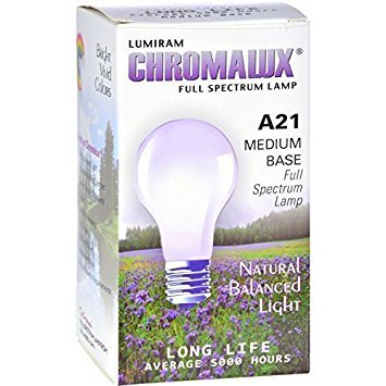 Chromalux standard clear 75W bulb in a two-pack, ideal for reliable home lighting.