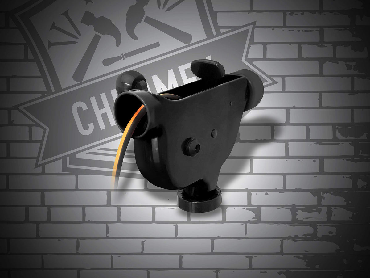 Chromex cord storage capacity shows up to 150 ft of 16/3 cable neatly stored.