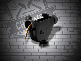 Chromex cord storage capacity shows up to 150 ft of 16/3 cable neatly stored.