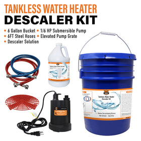 Chromex 1/6HP pump powering efficient tankless descaling.