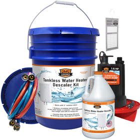 Chromex flush kit bucket with lid for clean, contained maintenance.