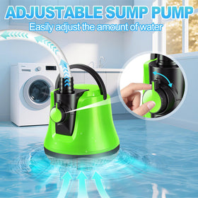 Chsuiwe pool cover pump with 10 ft hose for quick draining