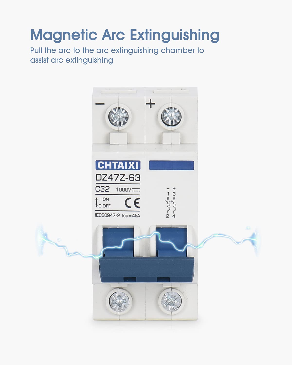 CHTAIXI DC MCB protects solar PV systems during faults and surges