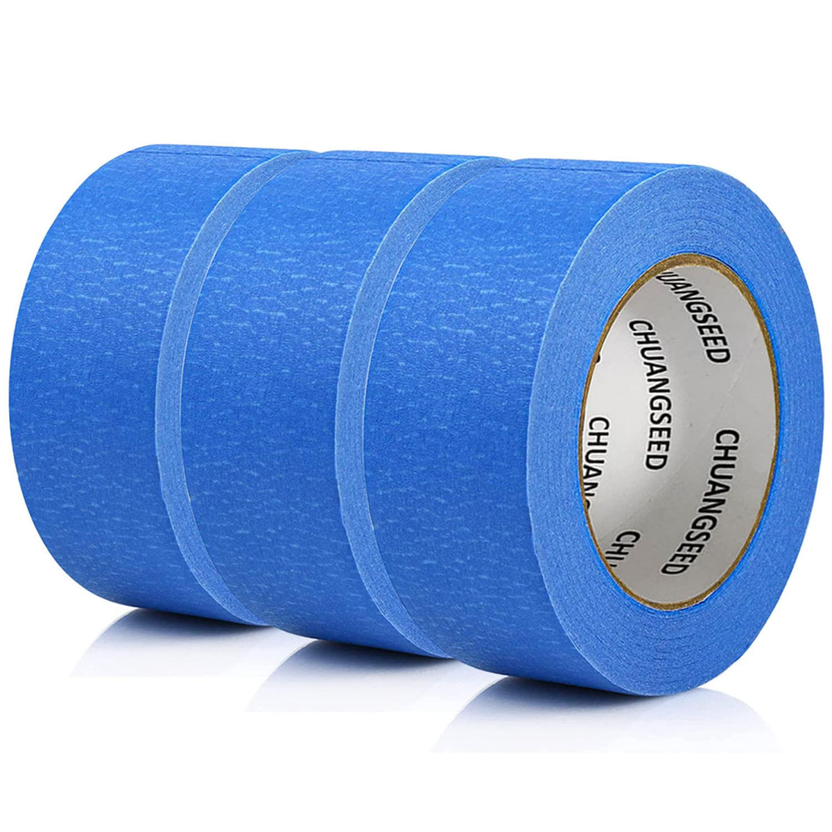 CHUANGSEED blue painter's tape roll, 1.88-inch wide, for clean, sharp lines.