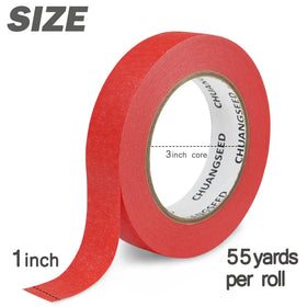 CHUANGSEED red painter tape demonstrates crisp edges for no-bleed results.