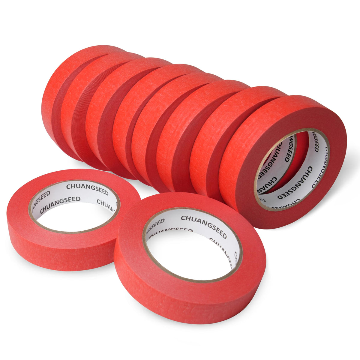 CHUANGSEED red painter tape roll for crisp lines and clean masking.