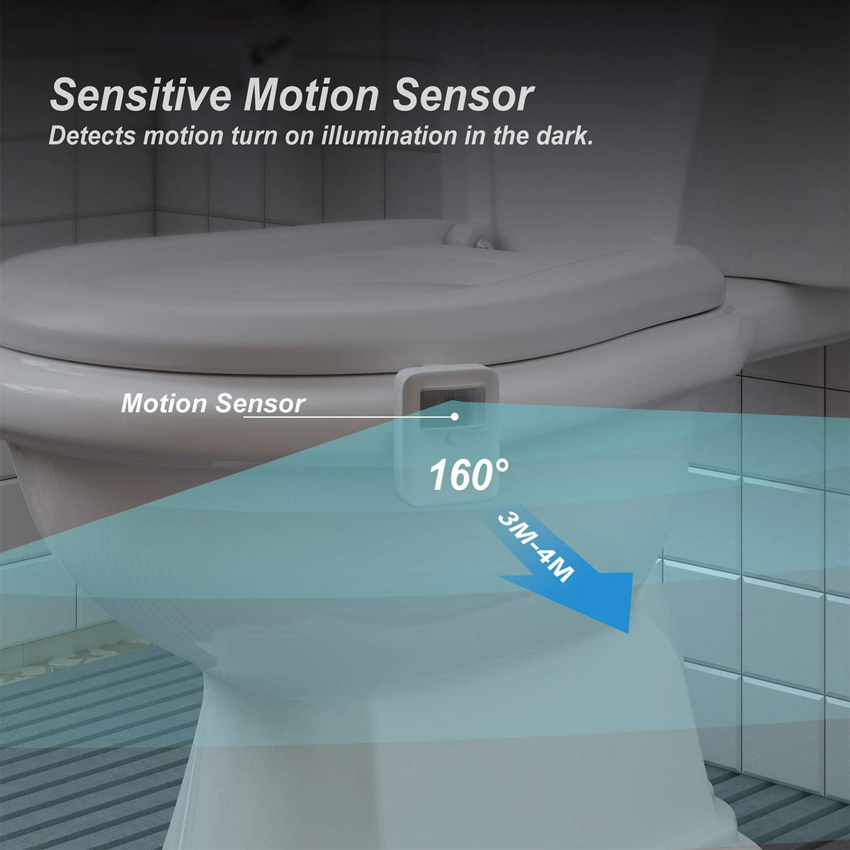 Chunace RGB LED toilet light glows colorful to brighten evenings