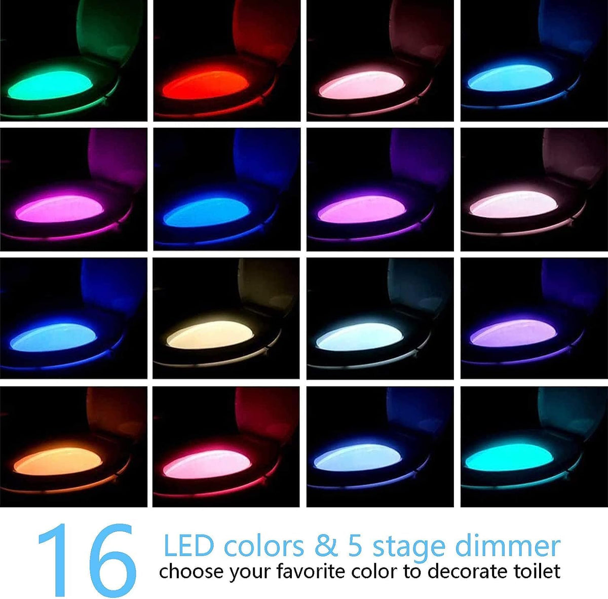 Chunace Inside-bowl illumination helps locate the toilet in the dark
