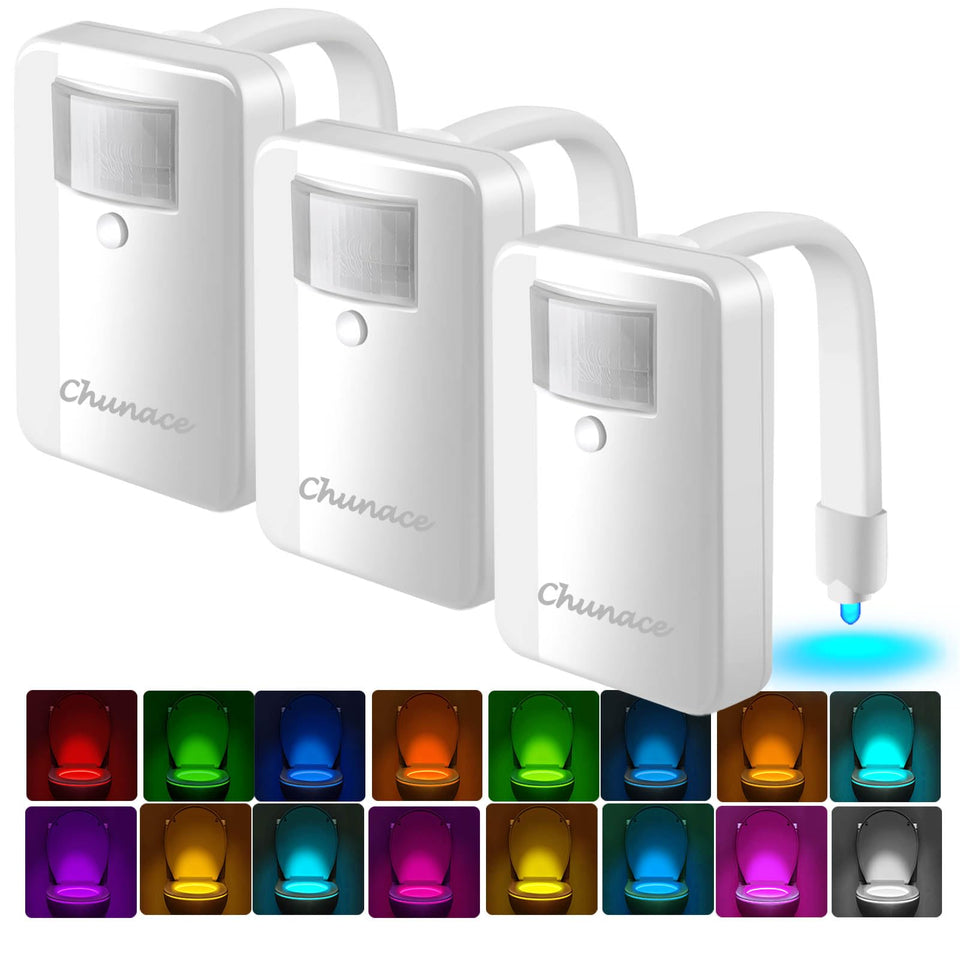 Chunace Toilet Night Light with motion sensor guides you at night