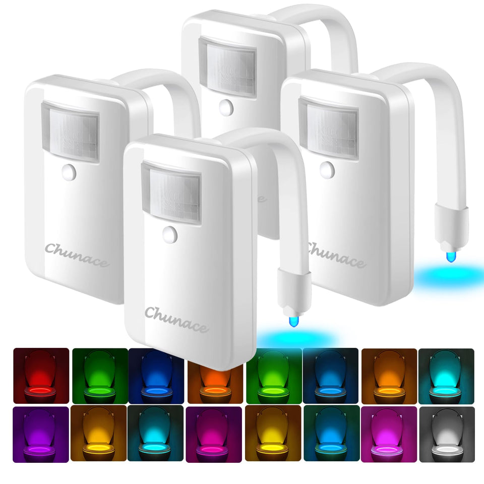 Chunace toilet night light with motion sensor for easy nighttime visibility