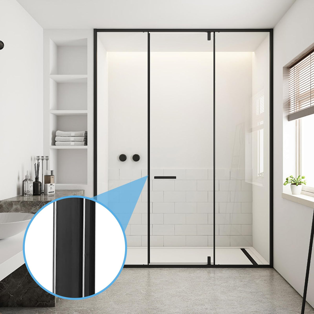 CHUNNIAO easy-install shower-door strip swap out quickly without special tools.