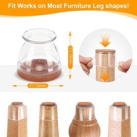 CHUNZEXI chair leg cap easy install design fits multiple foot shapes.