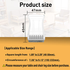 CHWM protector slipped over square chair leg for secure fit