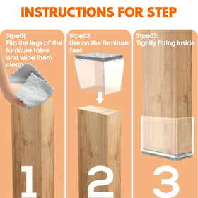 CHWM upgraded felt pad integrated protector prevents slipping and floor marks