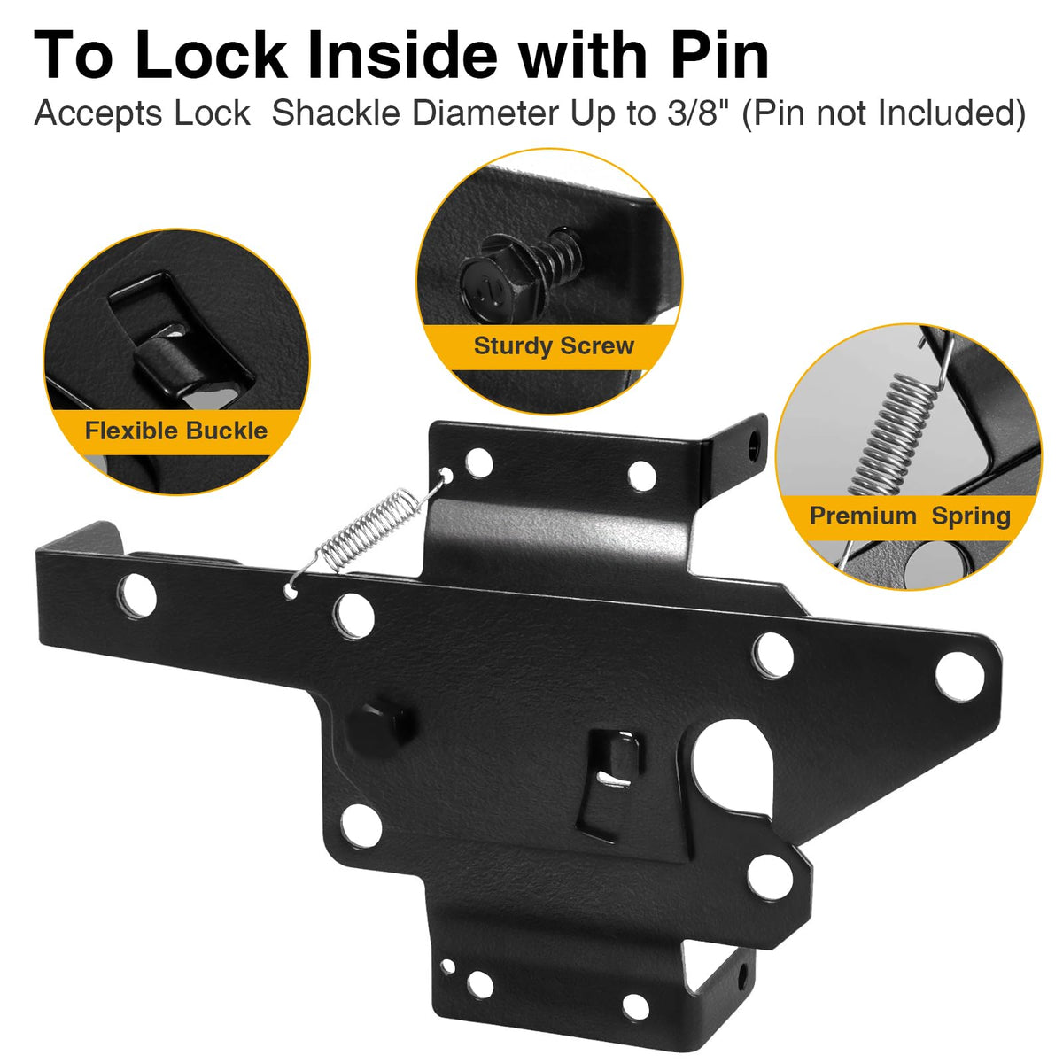 CHXLQQX padlock-ready latch for added security on garden fences