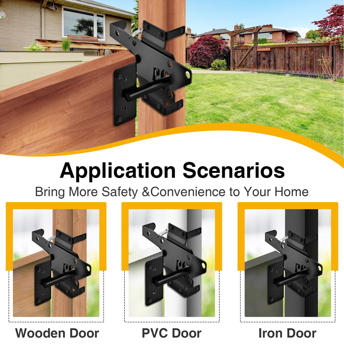 CHXLQQX heavy-duty lock for pets and families on exterior gates