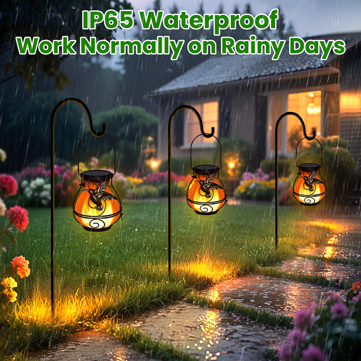 CHYGRON anti-rust coating protects lanterns in wet weather outdoors.